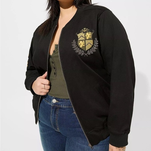 TORRID Stretch Twill Bomber Jacket - Picture 4 of 6